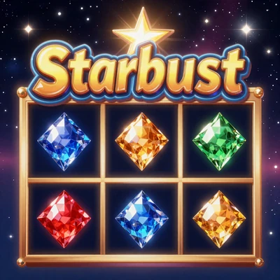 Starburst Slot von NetEnt mit funkelnden Edelsteinen im Weltraum