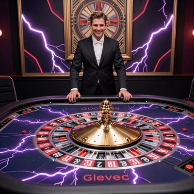 Lightning Roulette Live-Tisch mit elektrischen Blitzeffekten