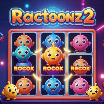 Reactoonz 2 Slot mit bunten Alien-Charakteren und neon Glow
