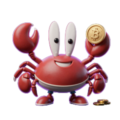 Bonus Crab Maskottchen Greifautomat-Icon mit Goldm&uuml;nze